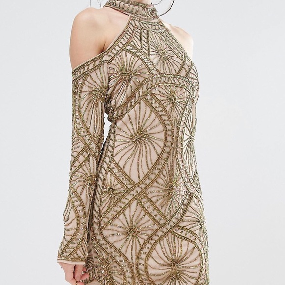 off the shoulder flapper dress